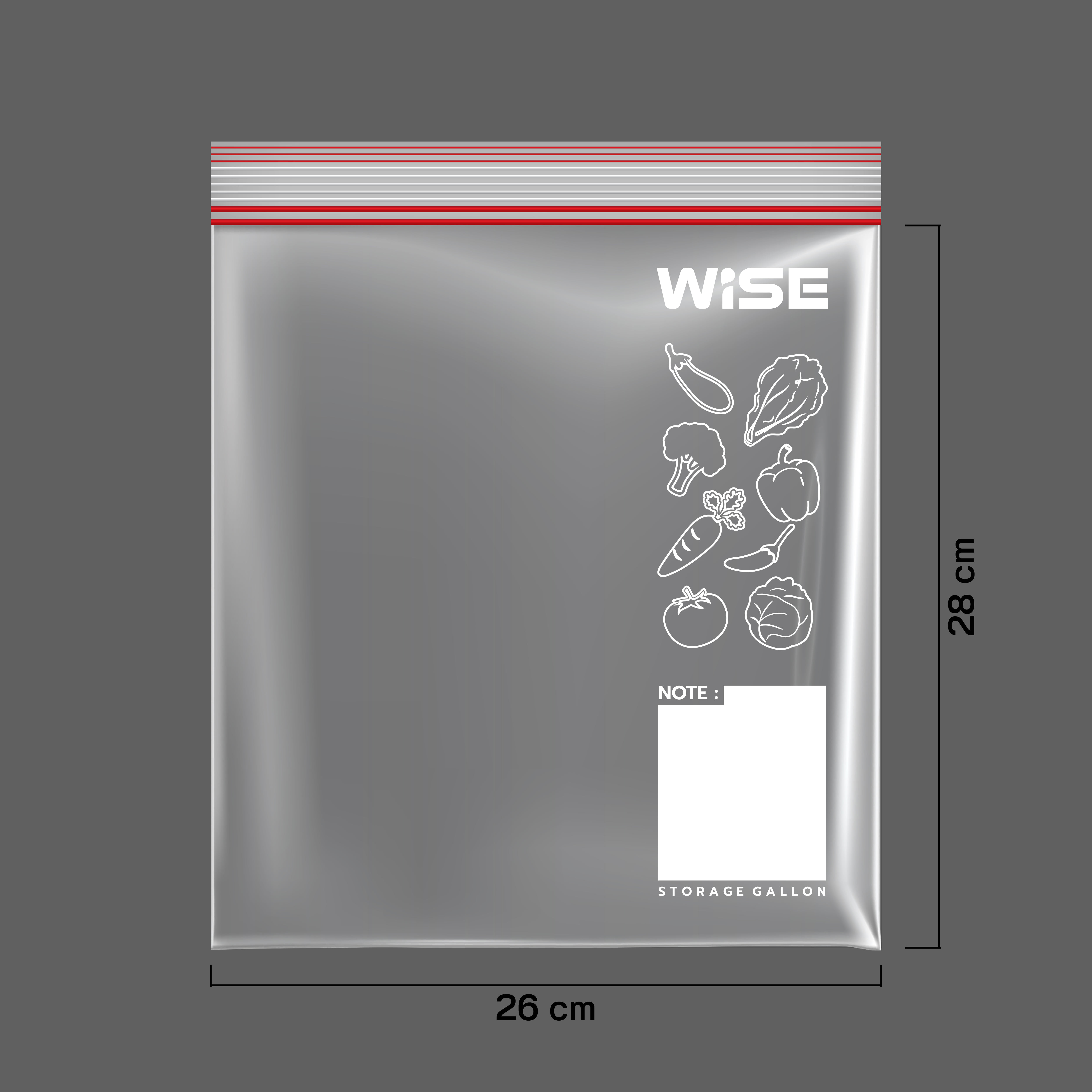 ถุงซิป WISE L 26 × 28 CM 20 ใบ_2